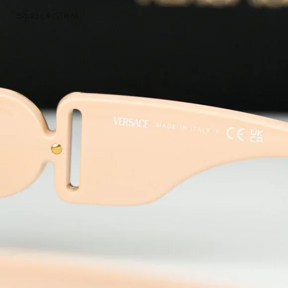 NEW Versace VE4480U 54946I Nude Brown Grad Grey Mirror Silver Unisex Sunglasses